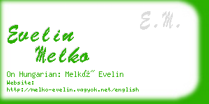 evelin melko business card